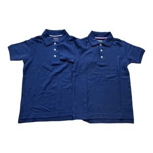 LIKE NEW French Toast Boys' 2 pair Short Sleeve Pique Polo Shirt